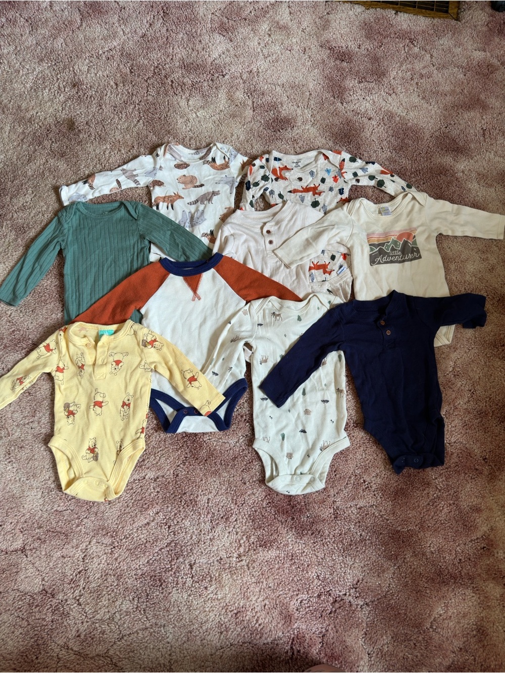 Mixed Long-Sleeve Baby One-Piece Bundle